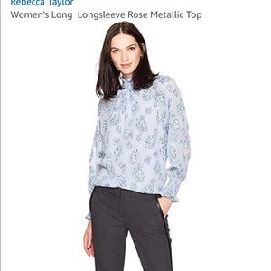 Rebecca Taylor long sleeve silk shirt